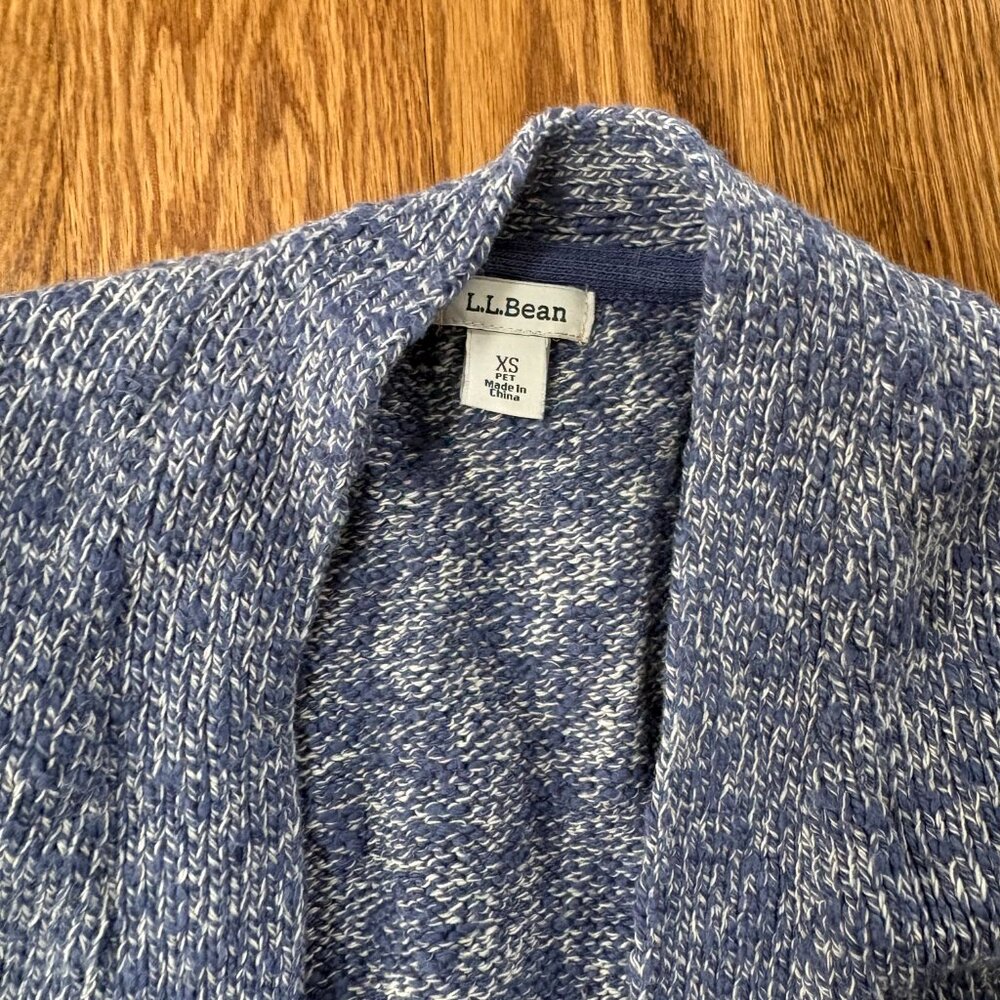 L.L. Bean Petite Women's Cotton Ragg Cardigan - Picture 2 of 3